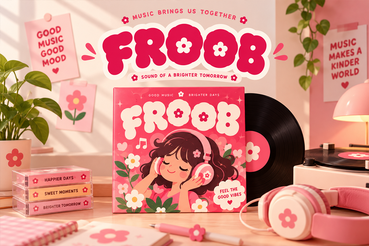 Froob modern display font specimen preview 3