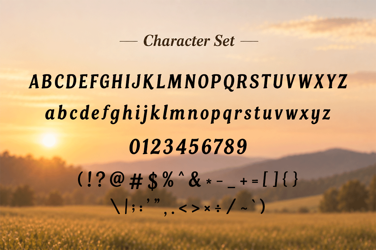 Rustvale handwritten script font specimen preview 5