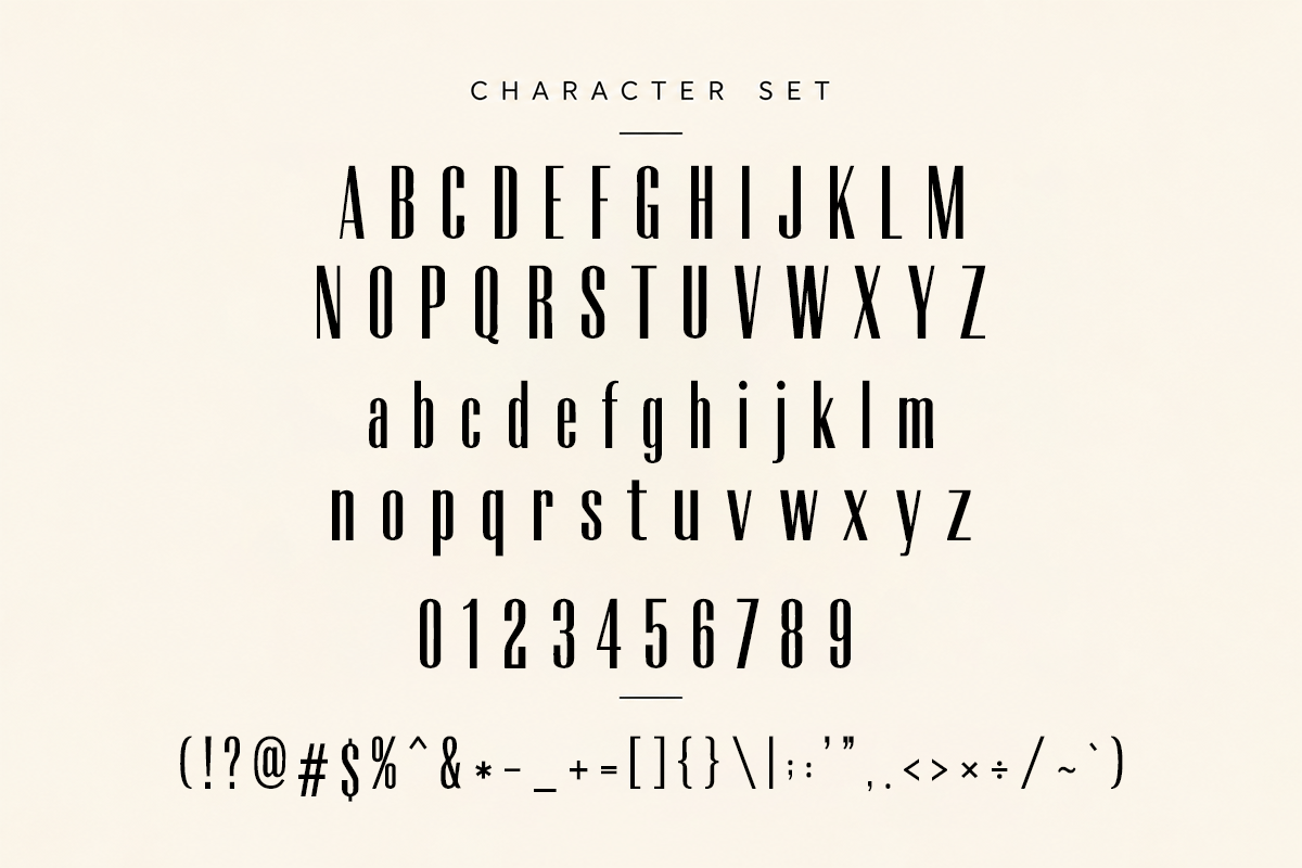 Solvane modern sans serif font specimen preview 5