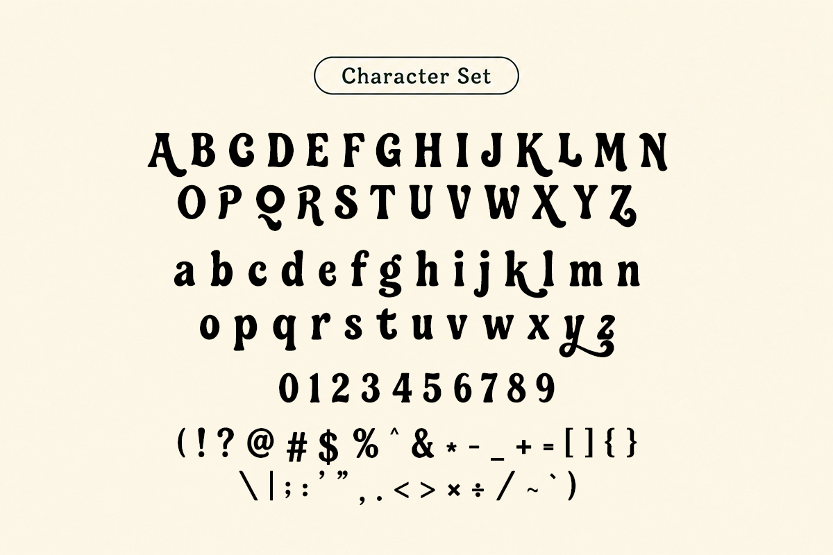Quyrli groovy font specimen preview 5