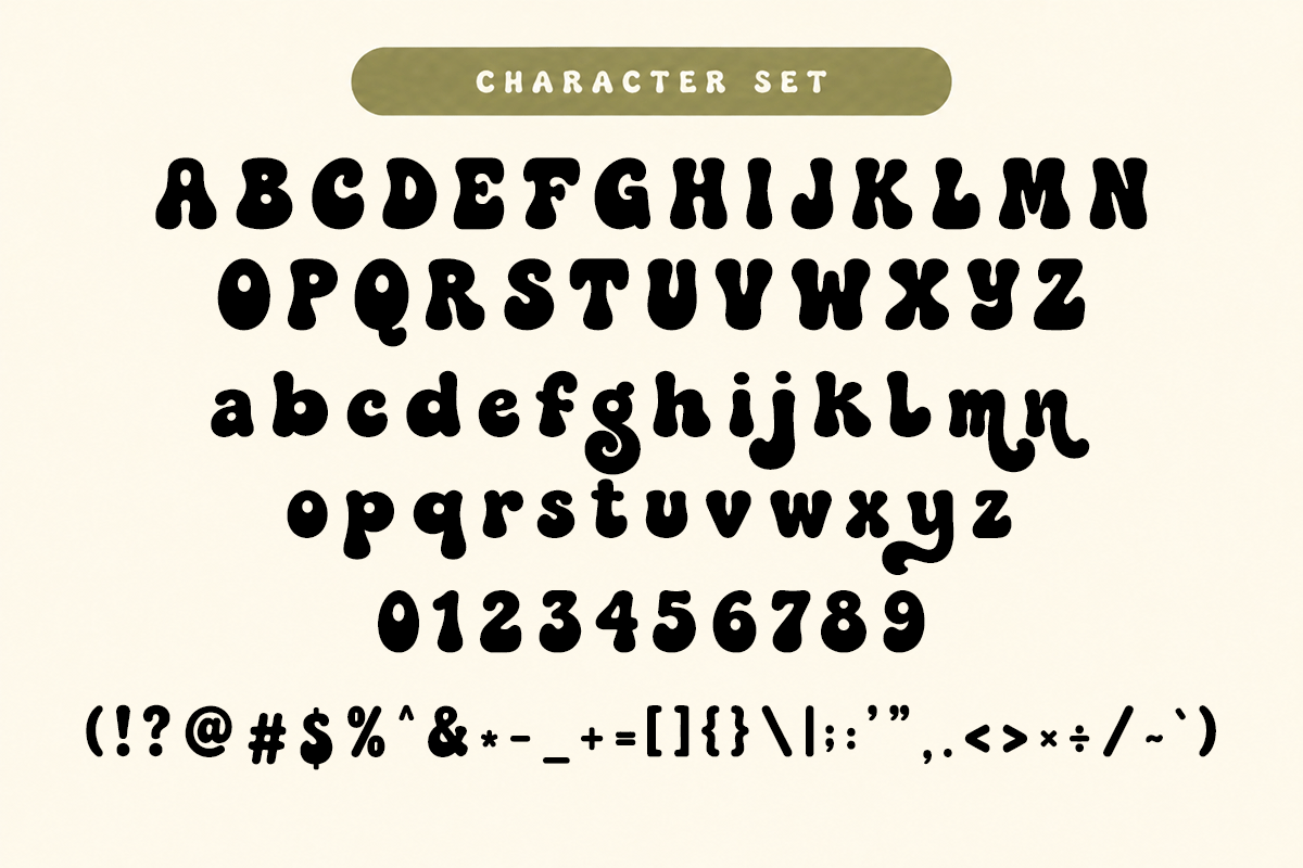Boogey groovy font specimen preview 5