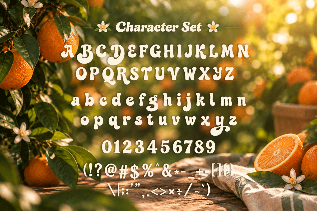 Dreamy groovy font specimen preview 5