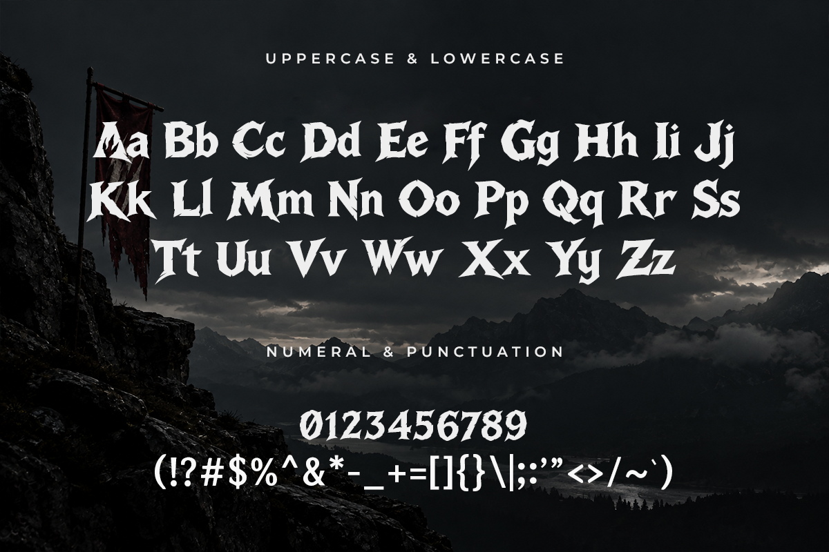 Titan Claw modern display font specimen preview 4