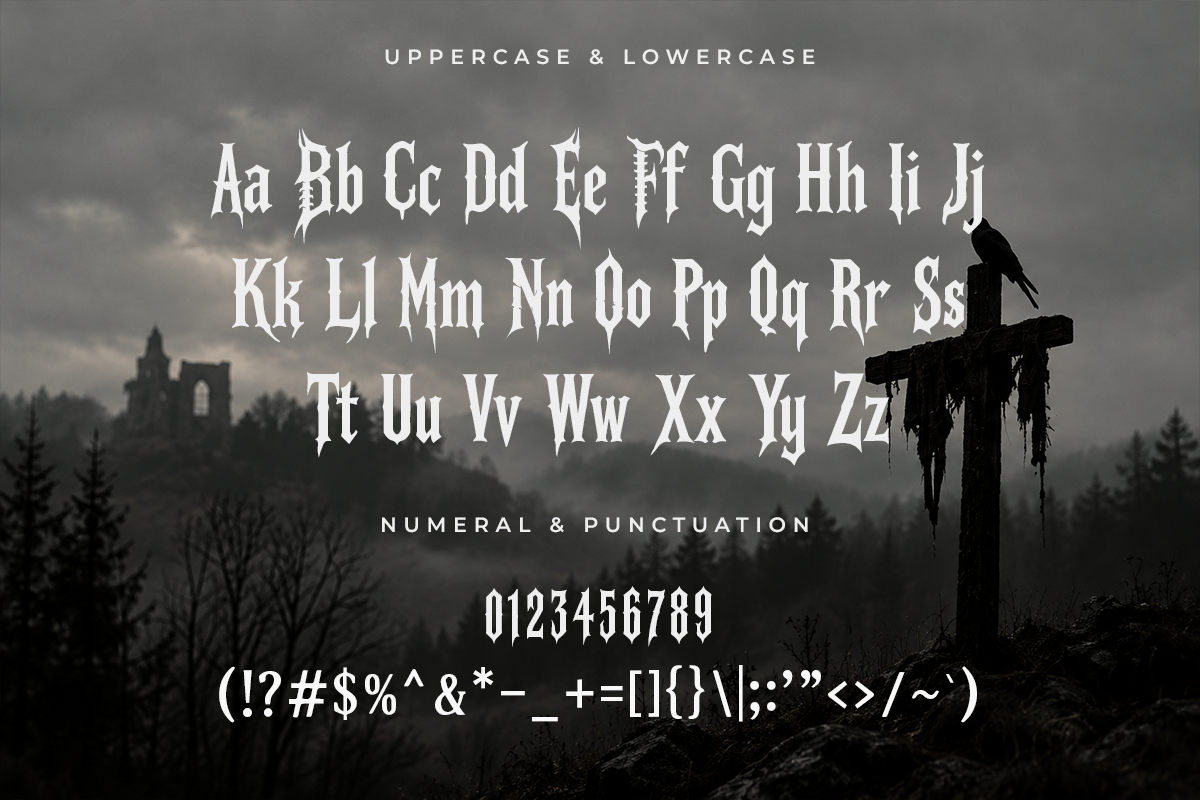 Bone Frame modern display font specimen preview 4
