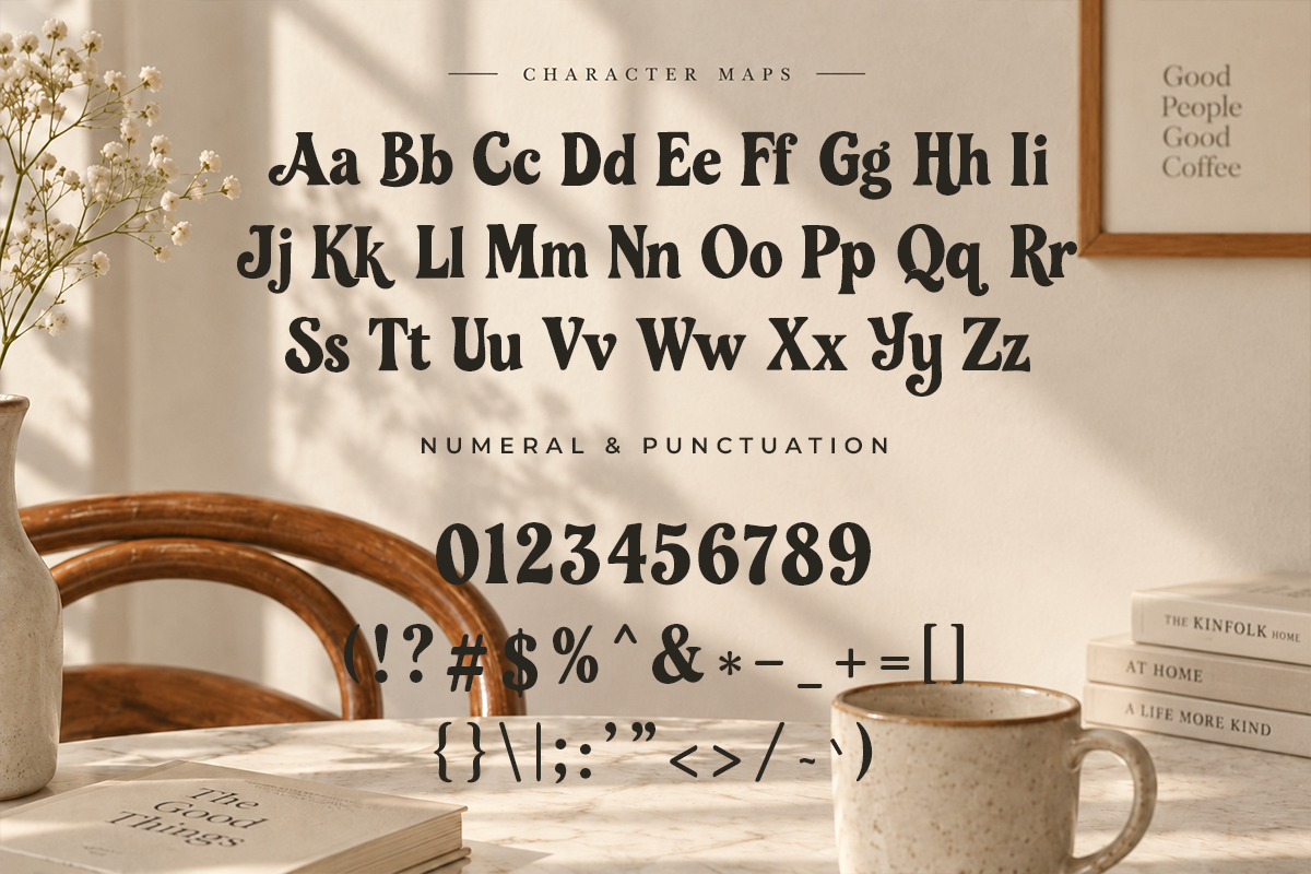 Moonberry modern display font specimen preview 4