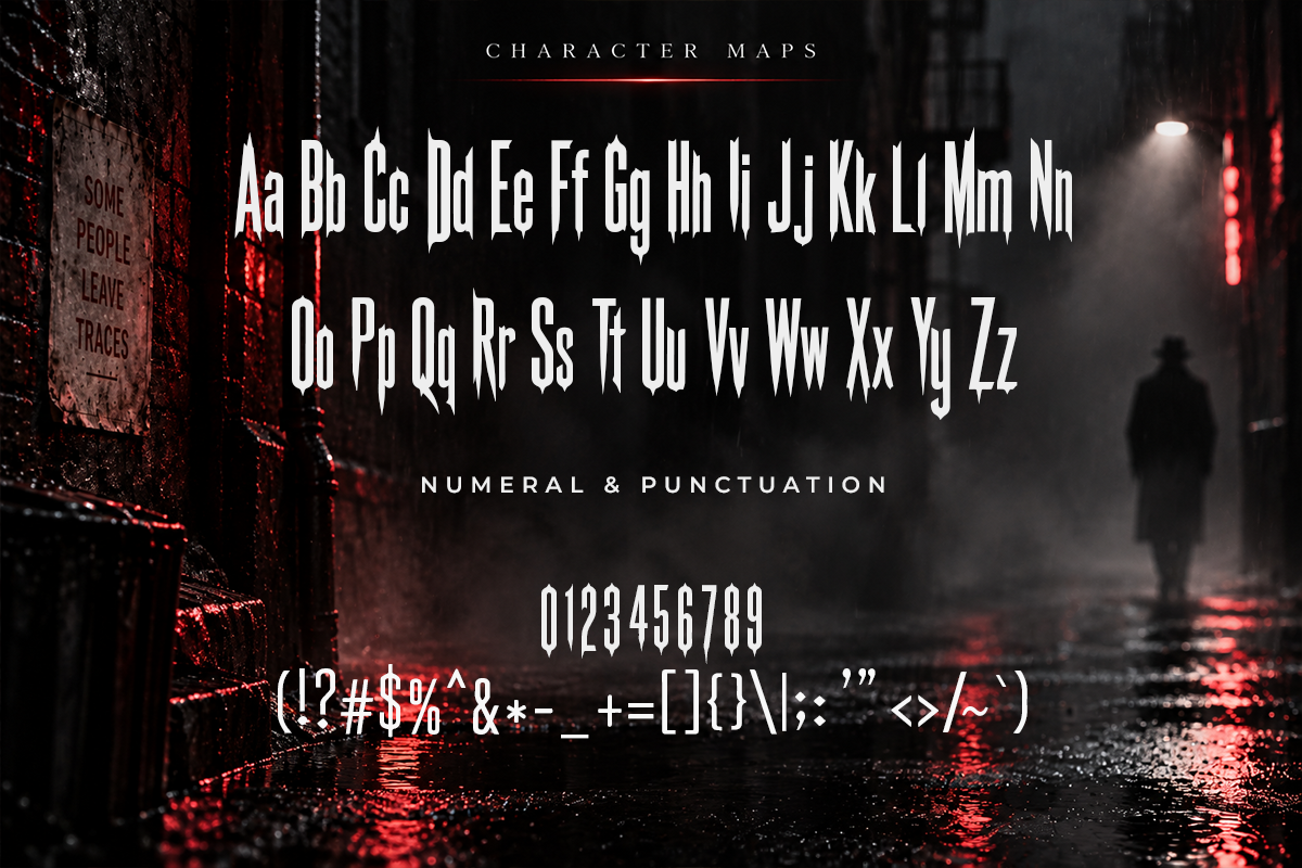 Red Dossier modern display font specimen preview 4