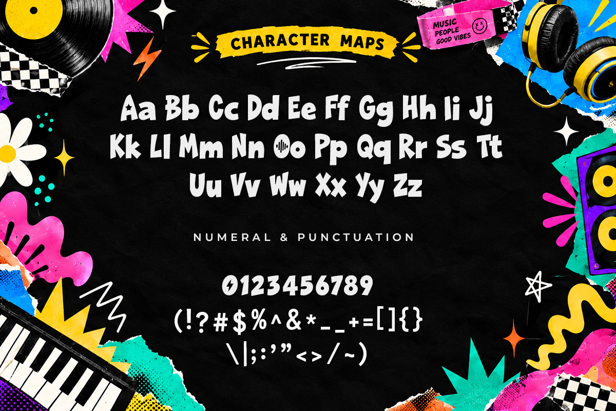 Beatbloom modern display font specimen preview 4