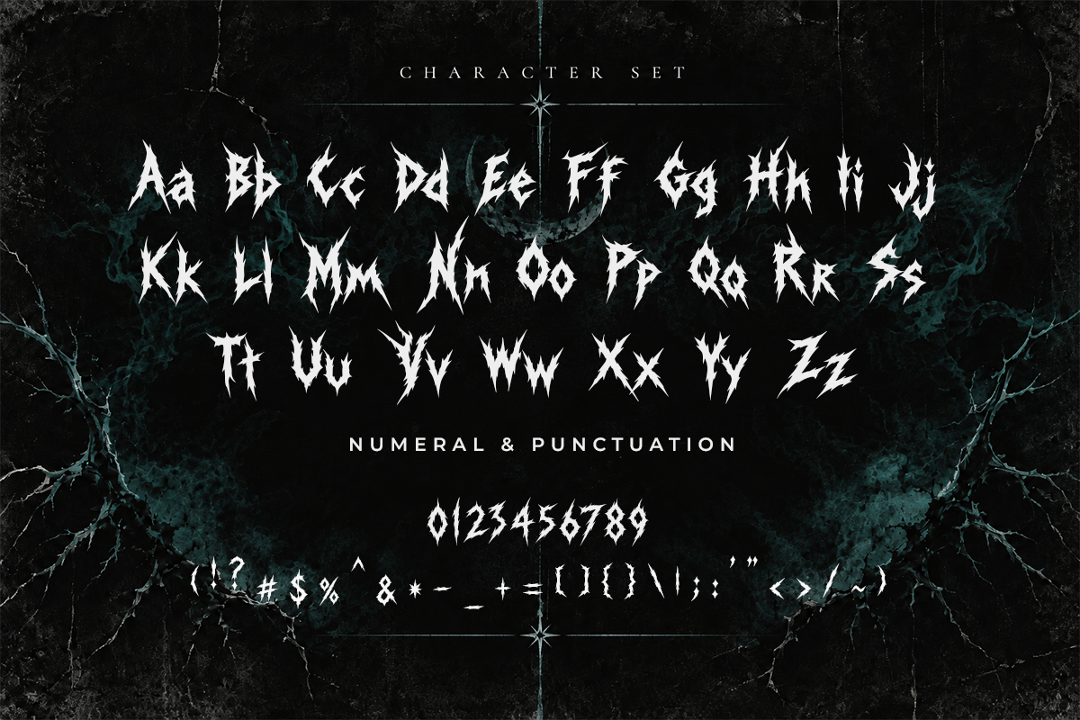 Venomroar modern display font specimen preview 4