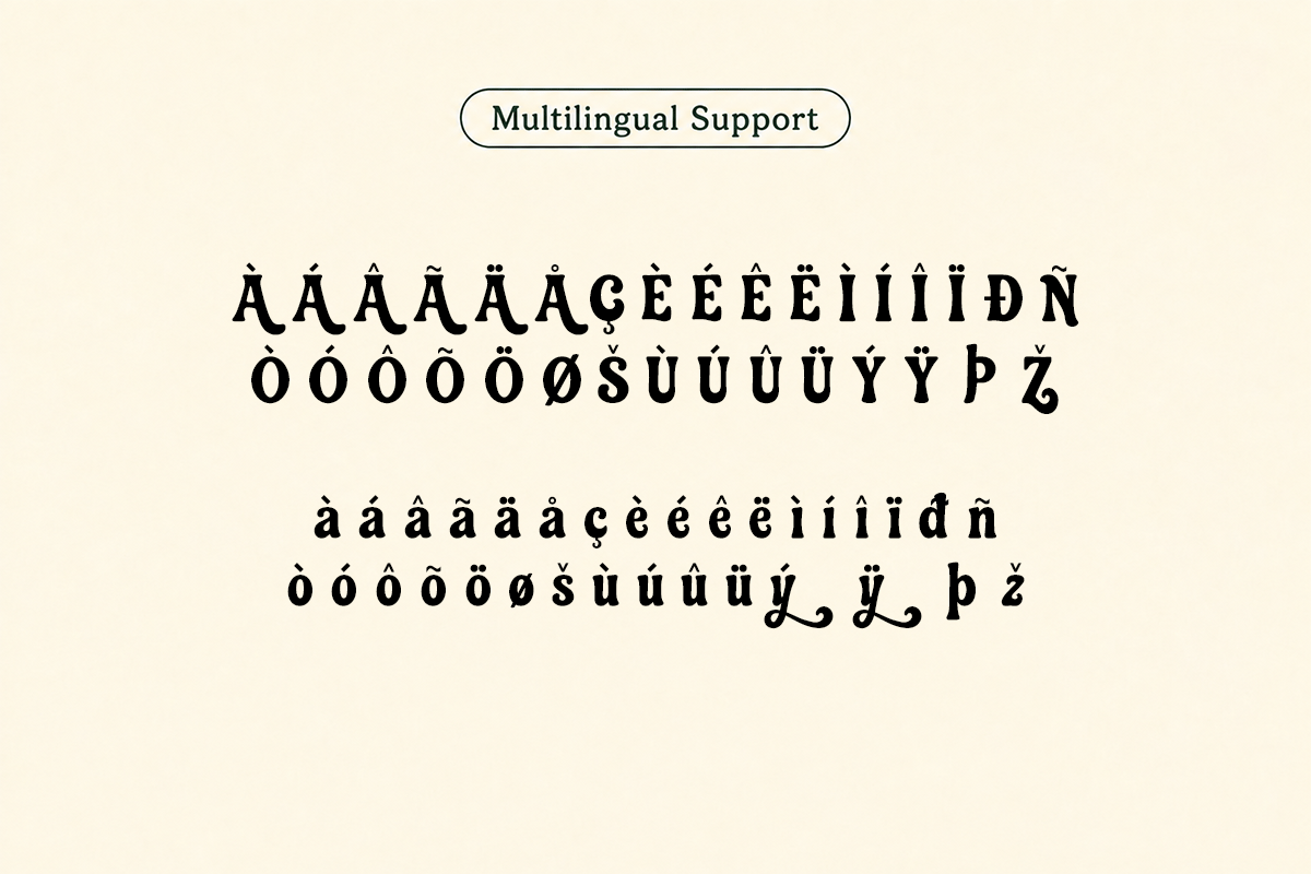 Quyrli groovy font specimen preview 6