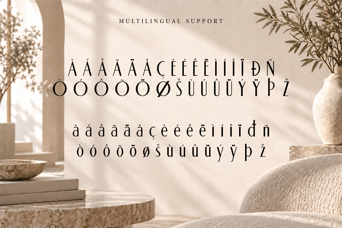 Aurelux minimalist font specimen preview 6