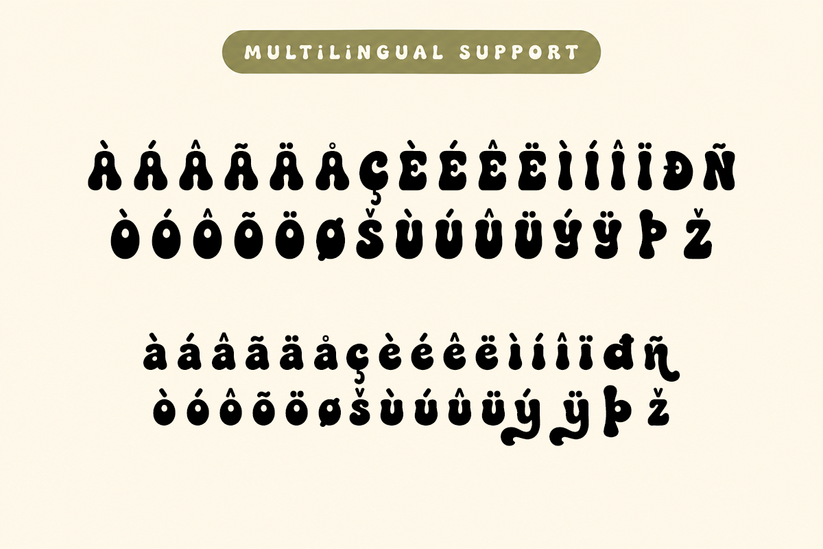 Boogey groovy font specimen preview 6