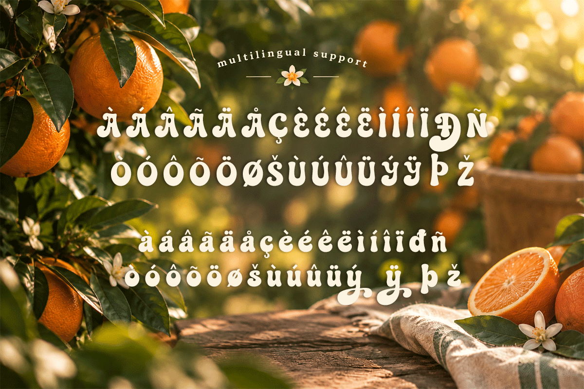 Dreamy groovy font specimen preview 6