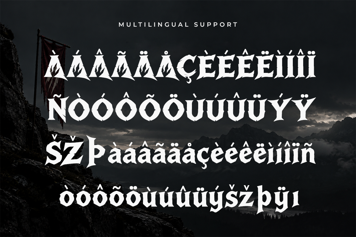 Titan Claw modern display font specimen preview 3