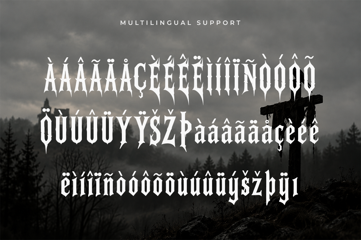 Bone Frame modern display font specimen preview 3