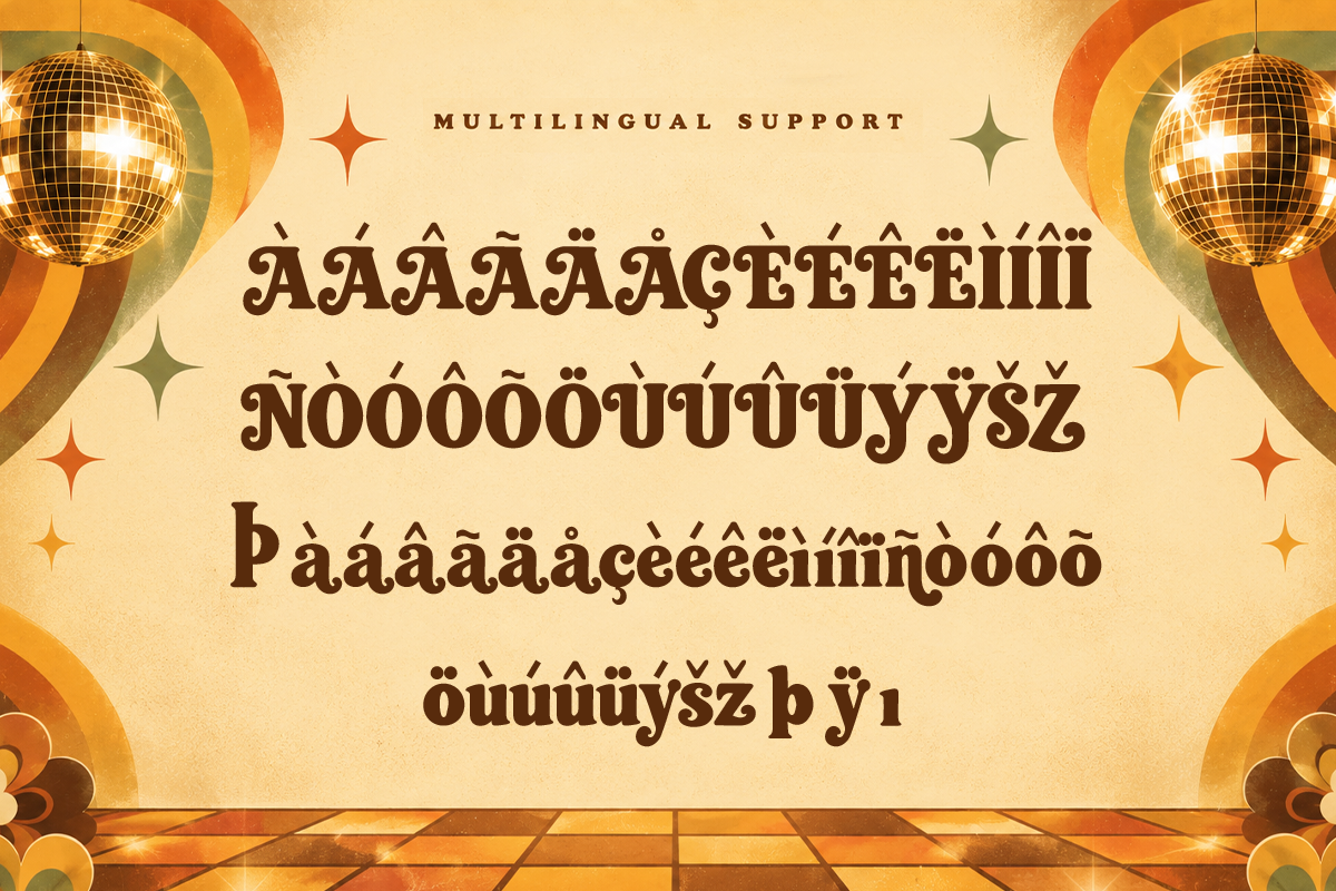 Disco Honey modern display font specimen preview 3