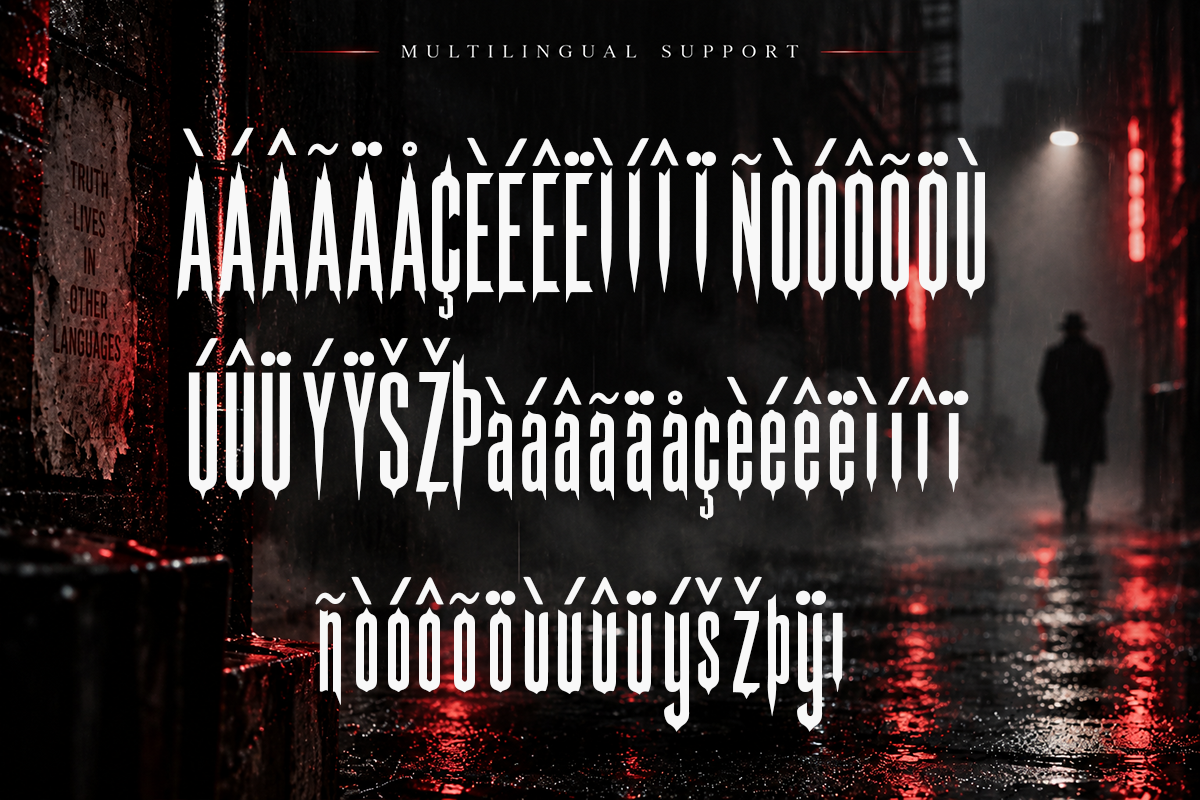 Red Dossier modern display font specimen preview 3
