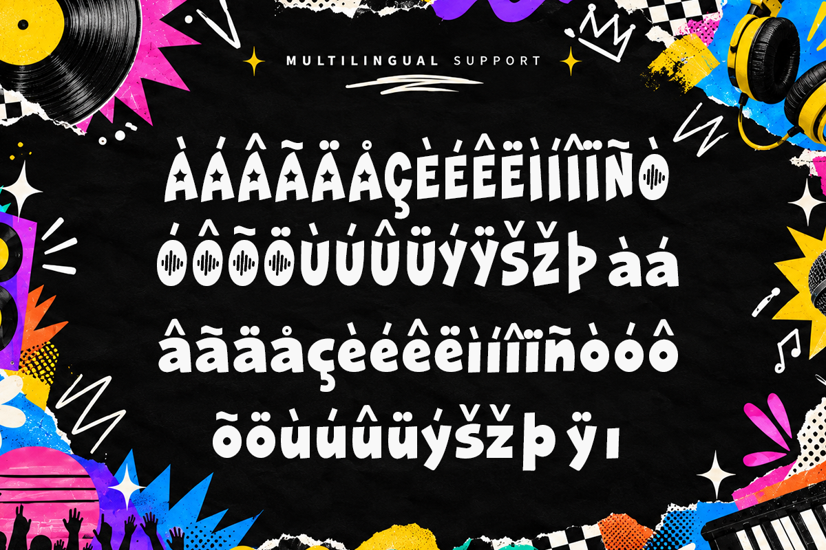 Beatbloom modern display font specimen preview 5