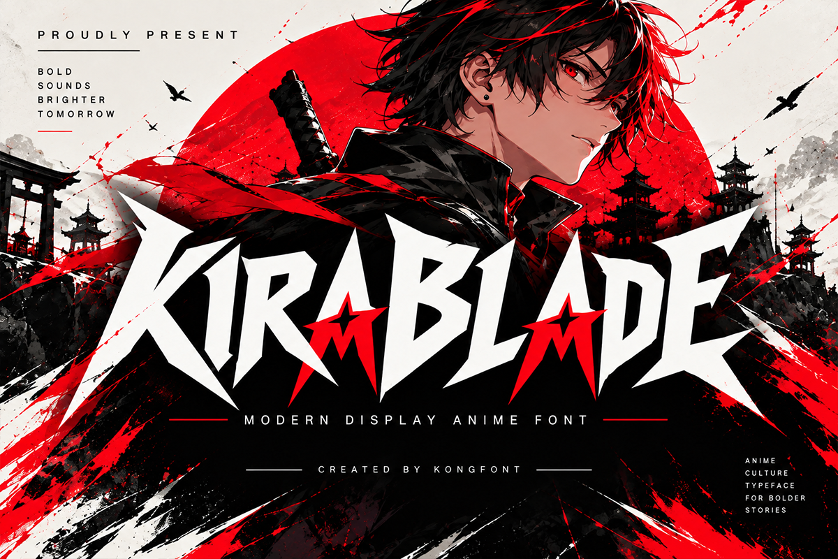Kirablade A Modern Display Font