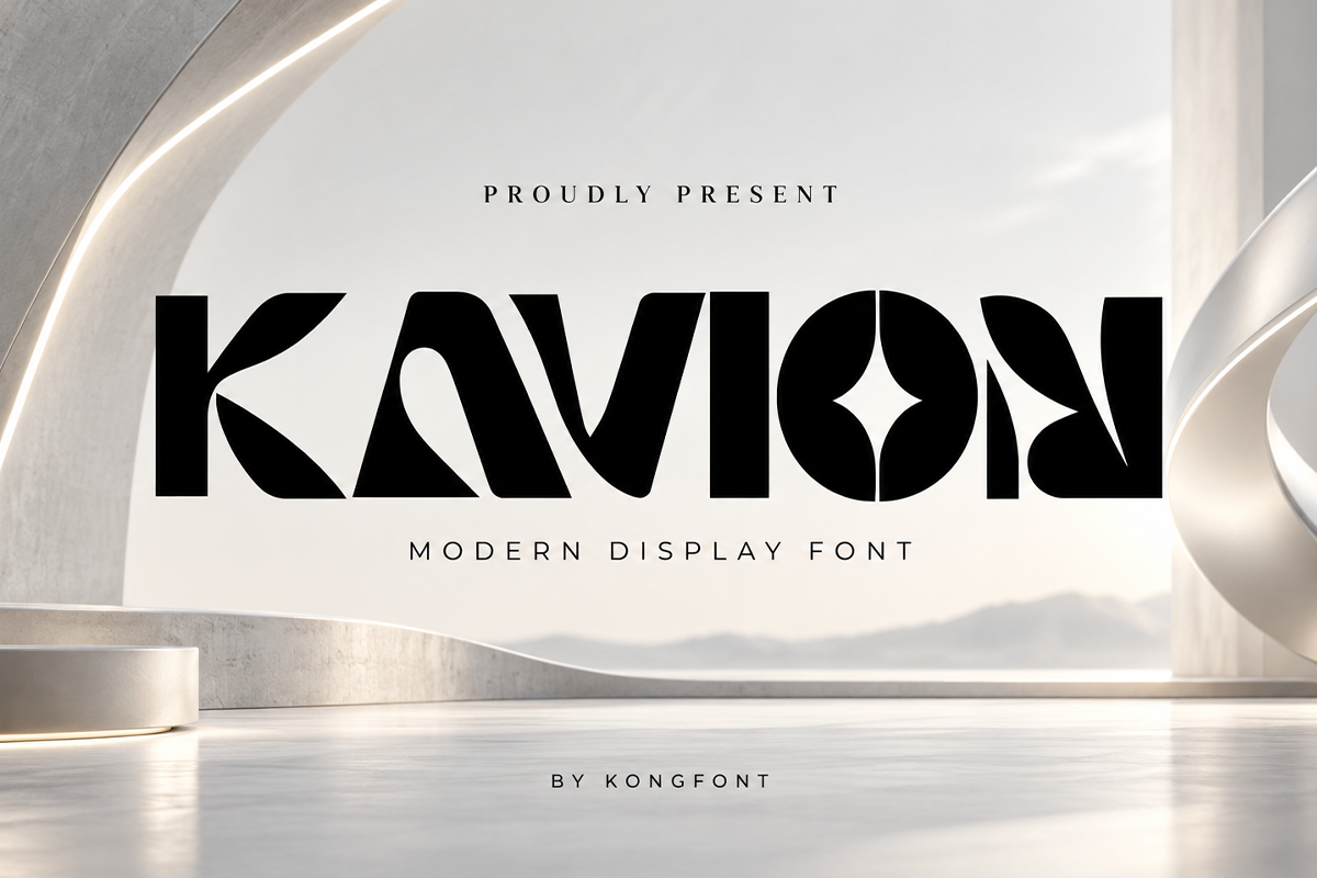 Kavion A Modern Display Font