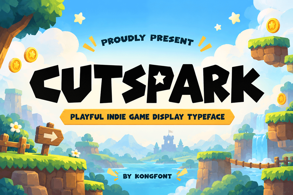 Cutspark A Modern Display Kids Font