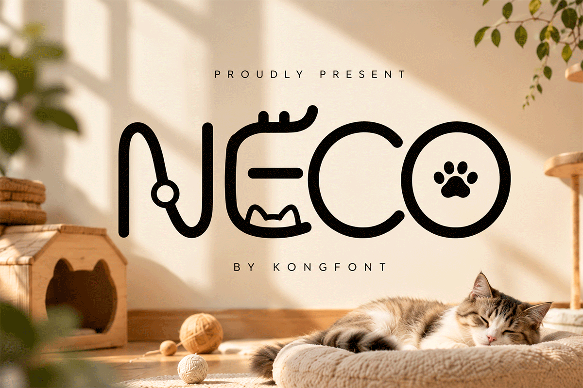 Neco A Modern Decorative Font
