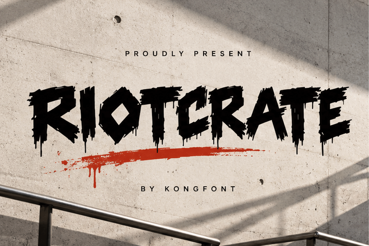Riotcrate A Modern Brush Font