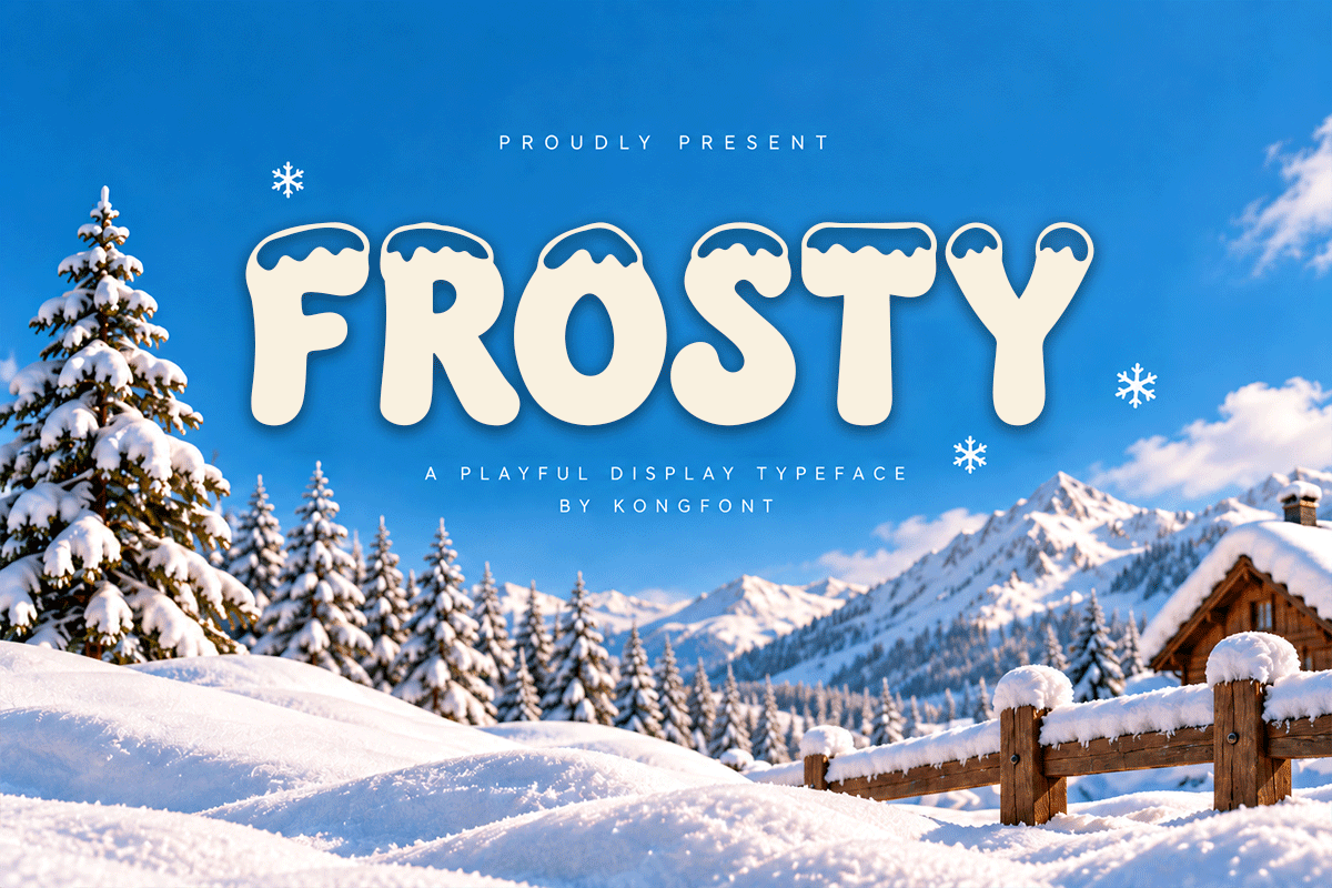 Frosty A Modern Decorative Christmas Font