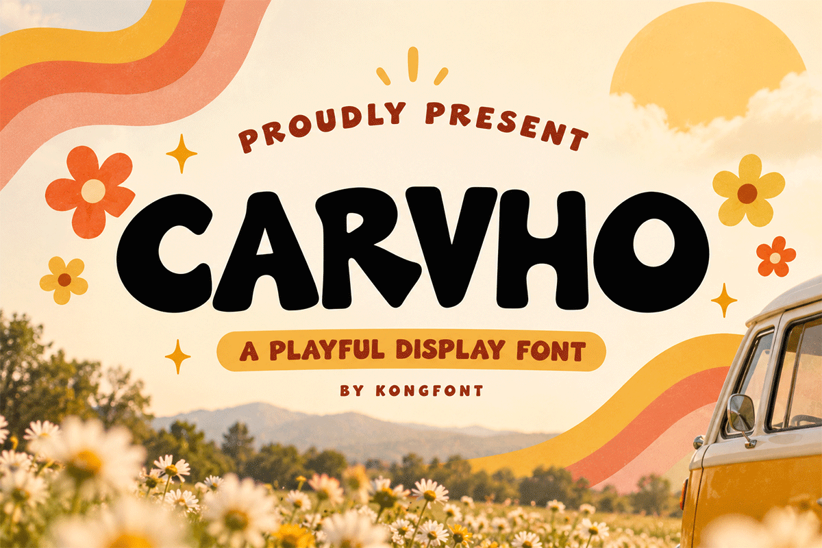 Carvho A Modern Display Kids Font