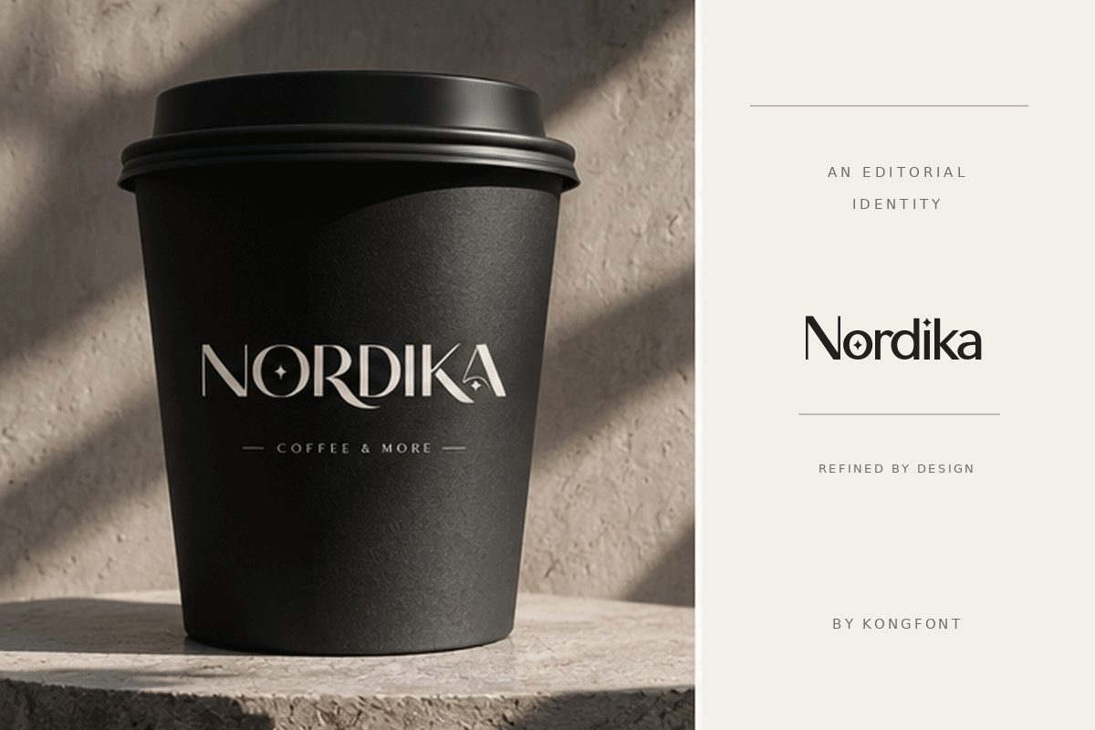 Nordika minimalist font specimen preview 3