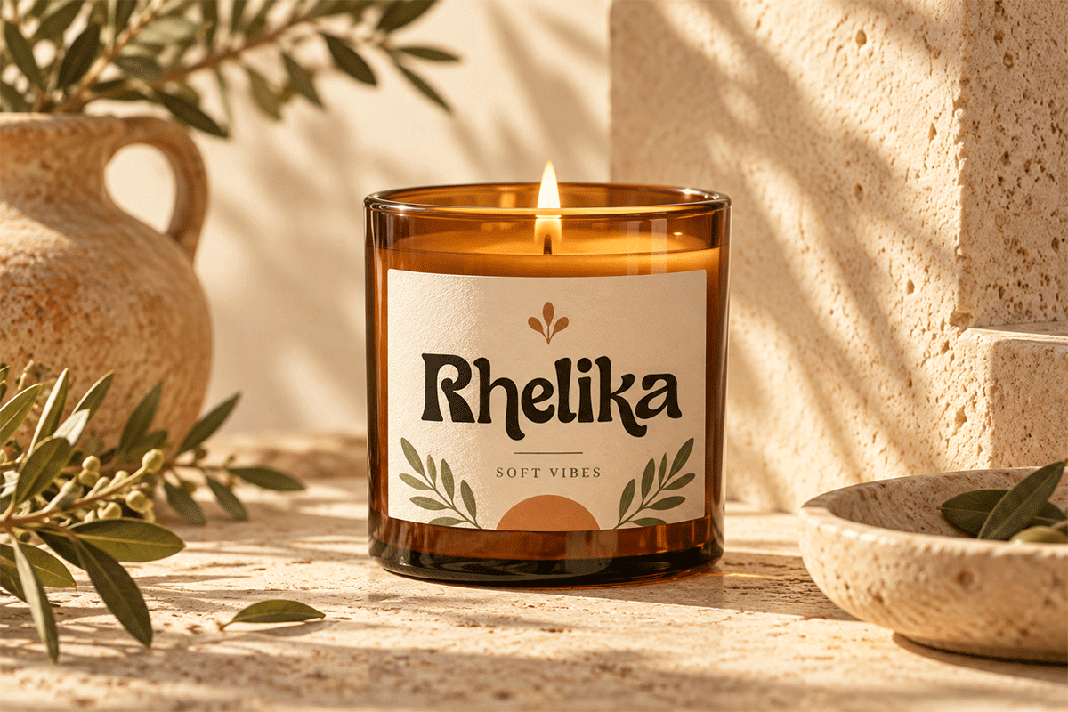 Rhelika retro display font specimen preview 3