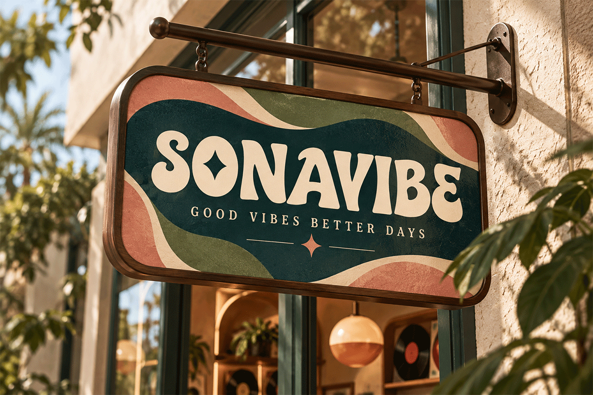 Sonavibe retro display font specimen preview 3