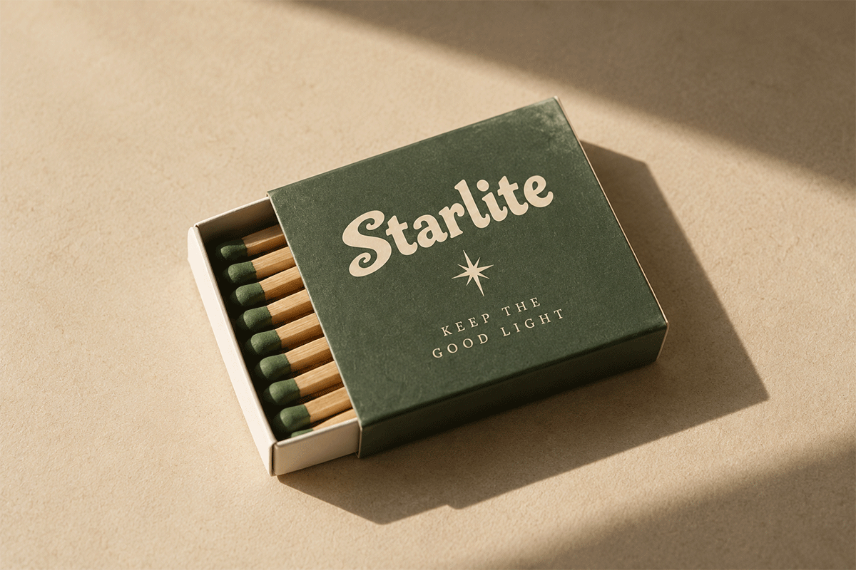 Starlite modern display font specimen preview 3