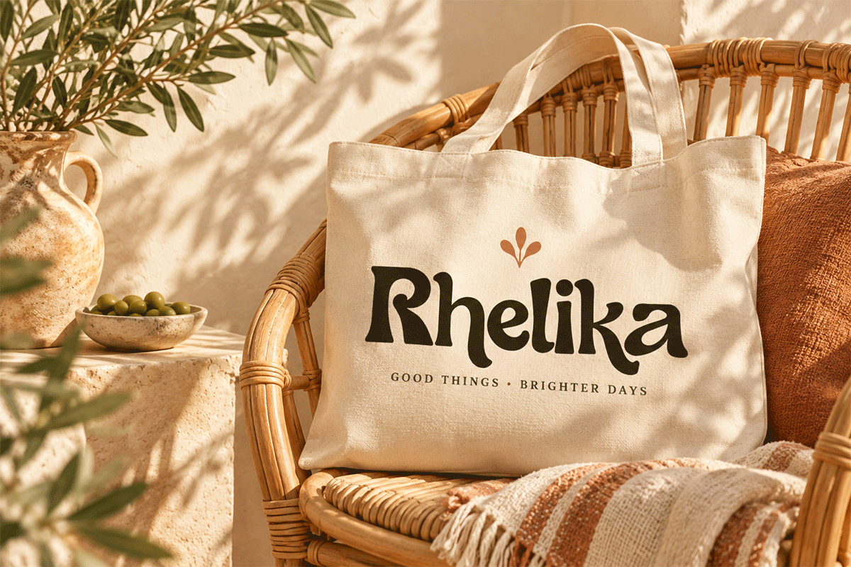 Rhelika retro display font specimen preview 4