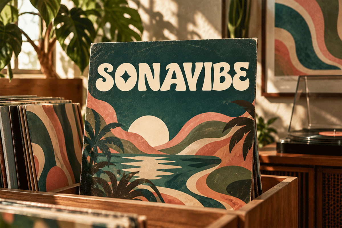 Sonavibe retro display font specimen preview 4