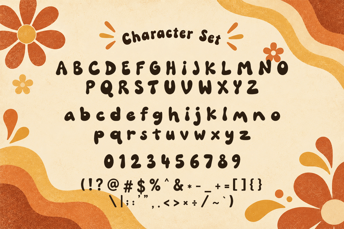 Nomara retro display font specimen preview 5