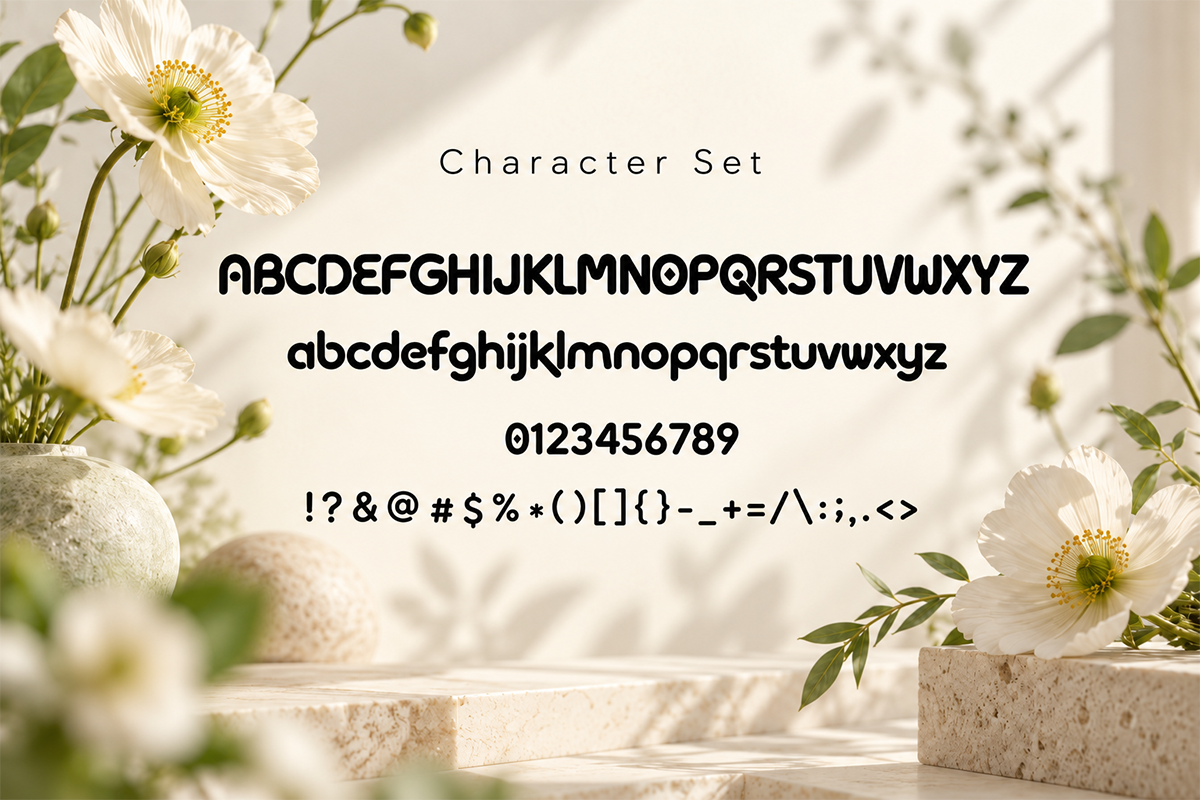 Flore modern display font specimen preview 4