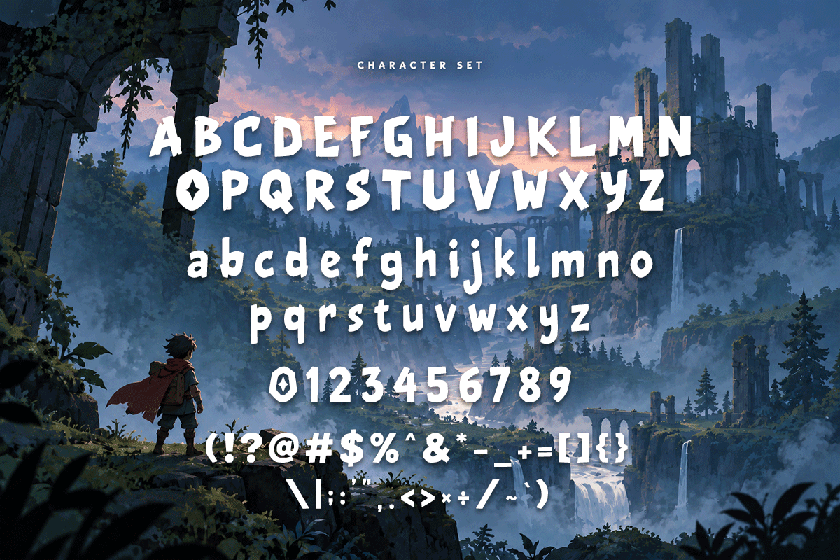 Boundary kids font specimen preview 5
