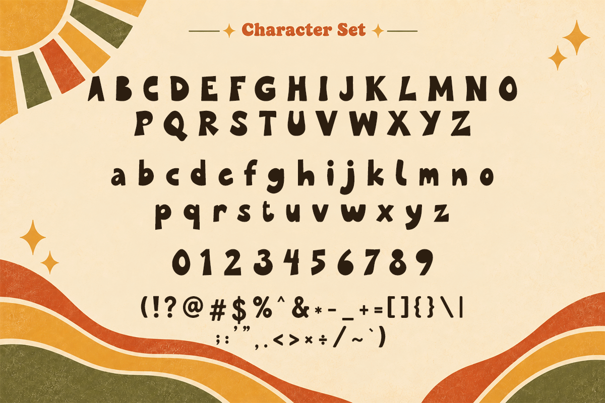 Paprico retro display font specimen preview 5
