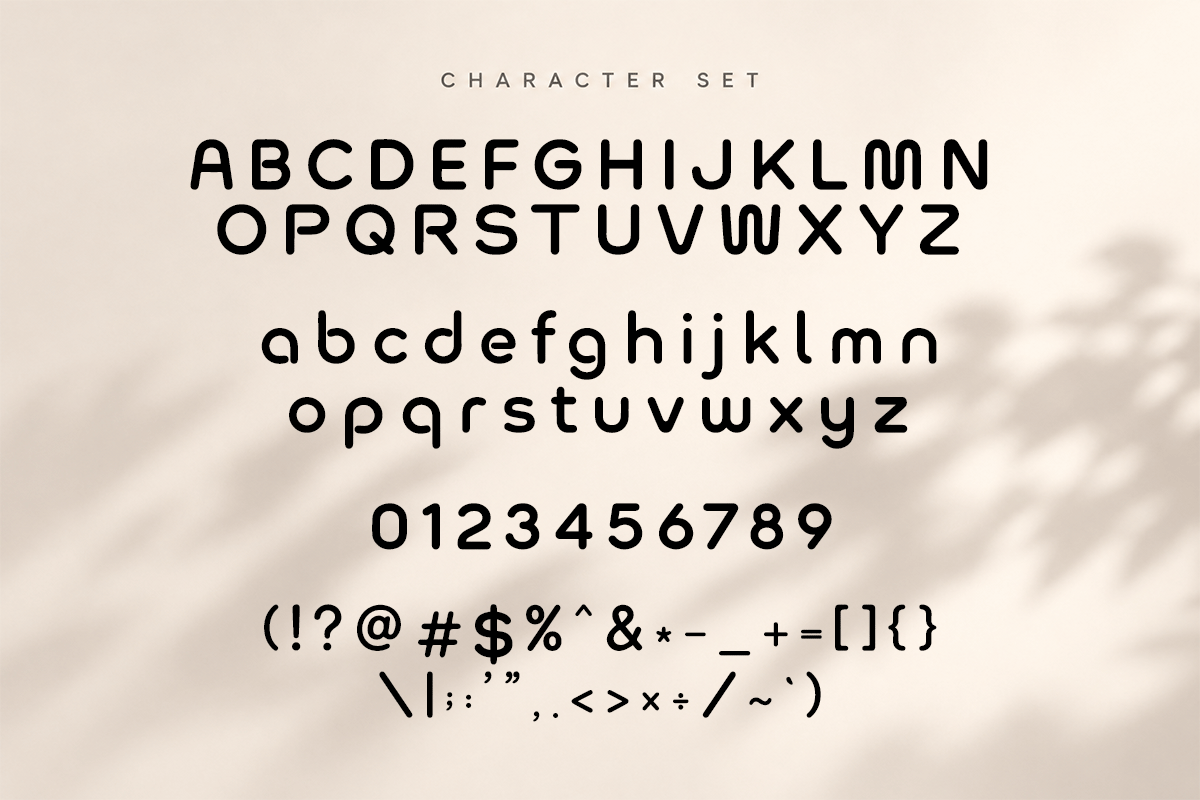 Mabello modern display font specimen preview 5