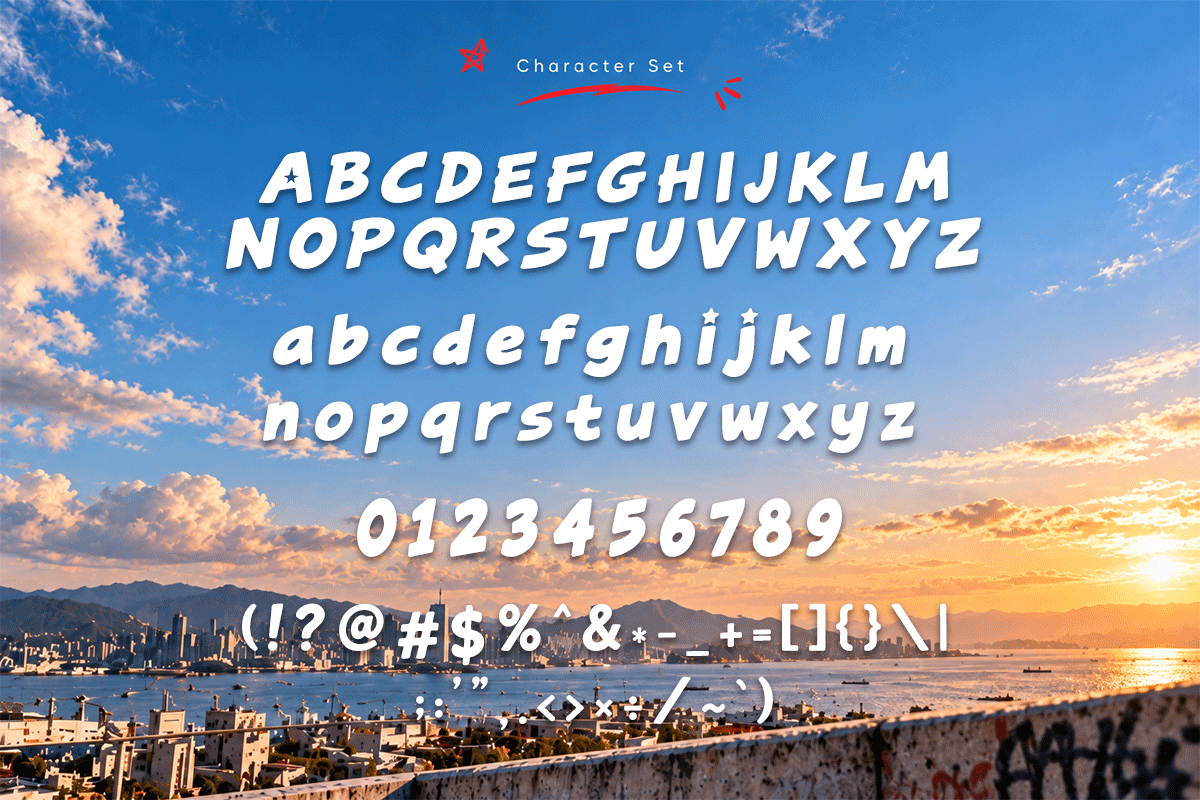 Yumekai modern display font specimen preview 5