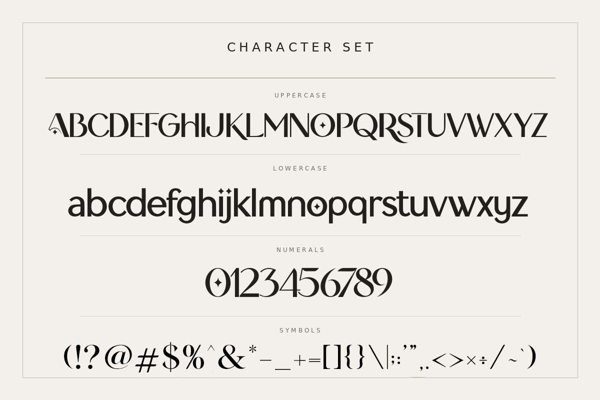 Nordika minimalist font specimen preview 5