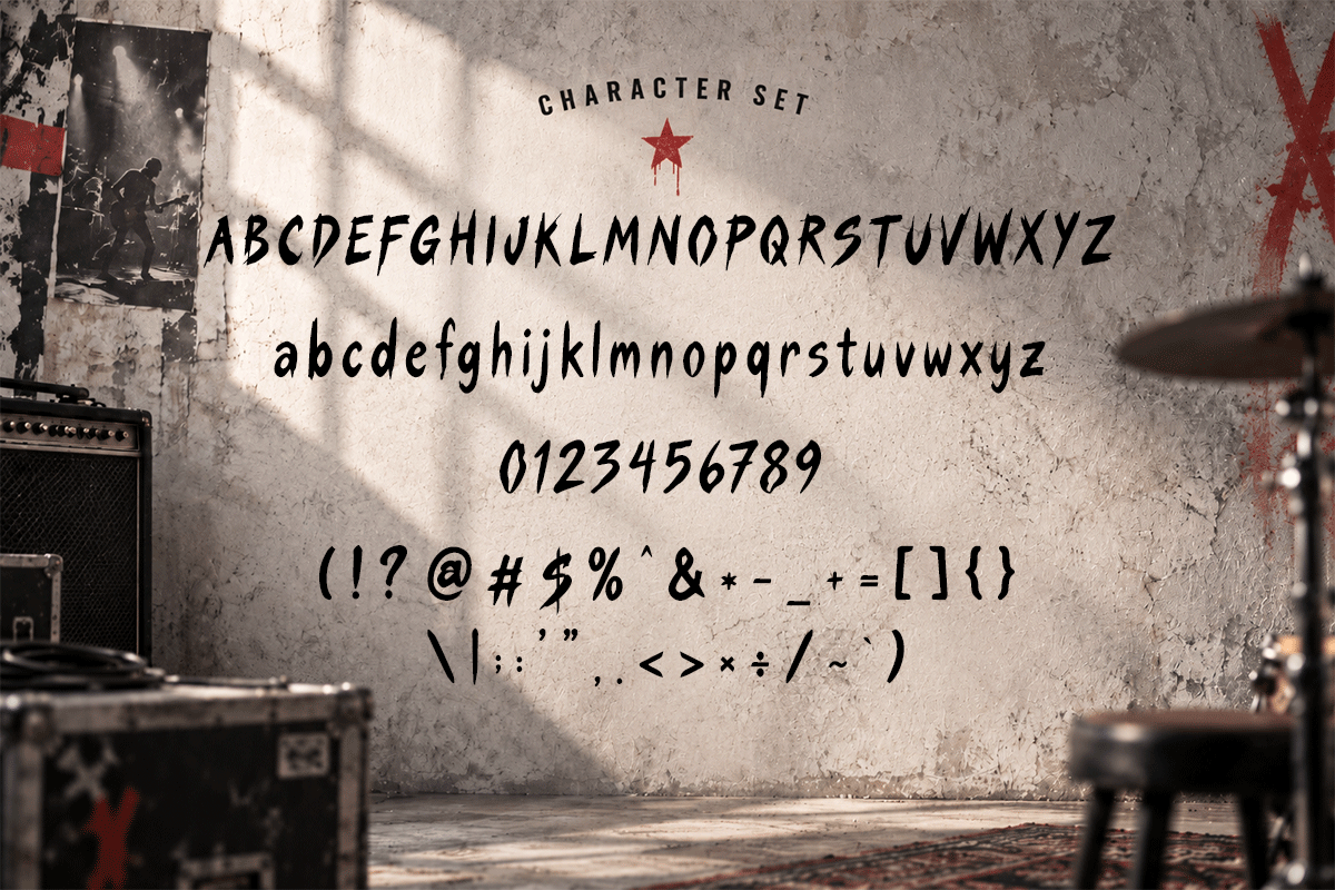 Noize rough display font specimen preview 5