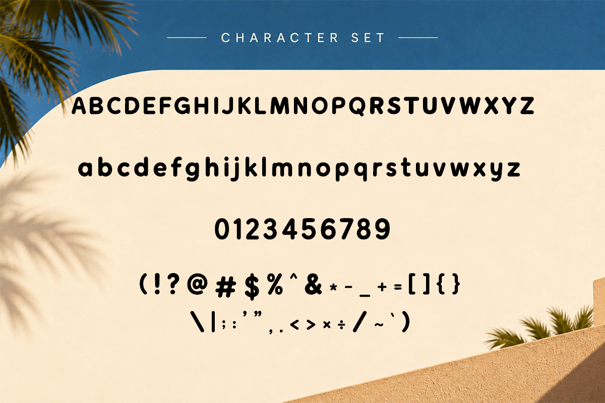 Moriva modern display font specimen preview 5