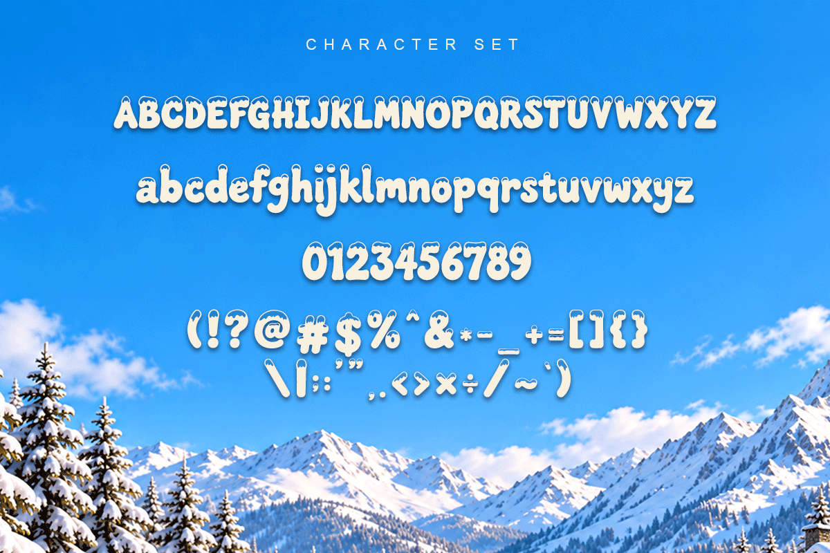 Frosty Christmas font specimen preview 5
