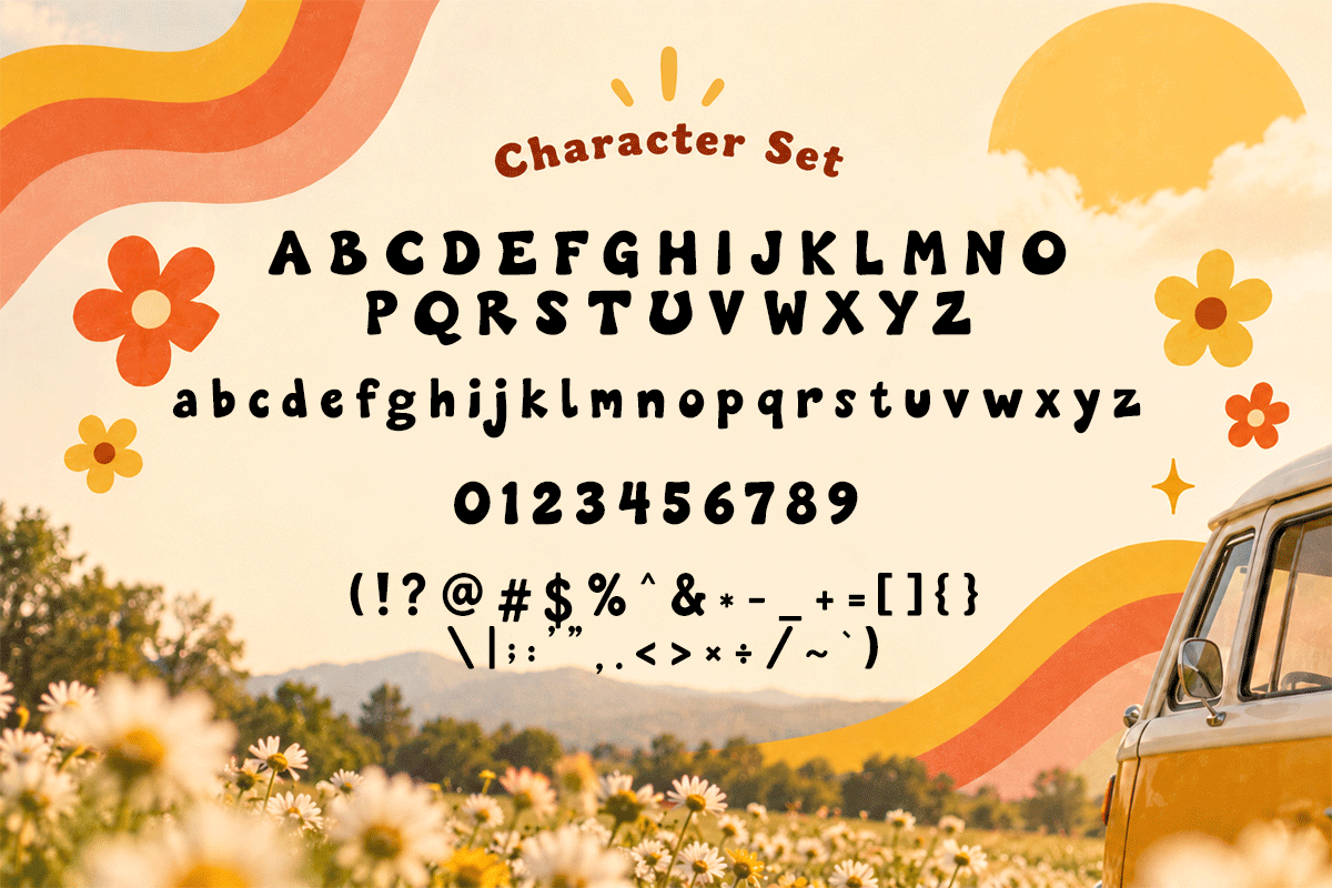 Carvho kids font specimen preview 5