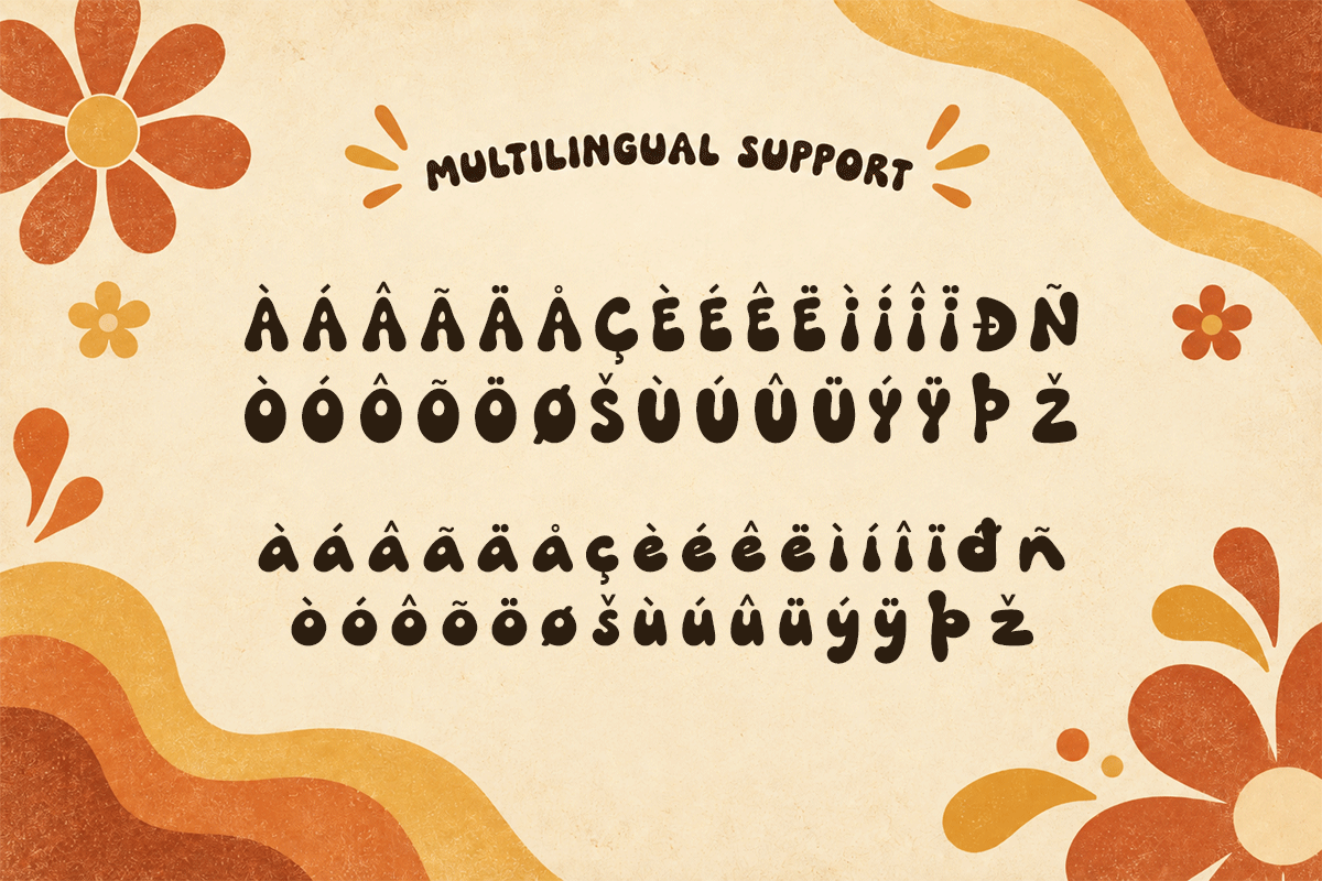 Nomara retro display font specimen preview 6