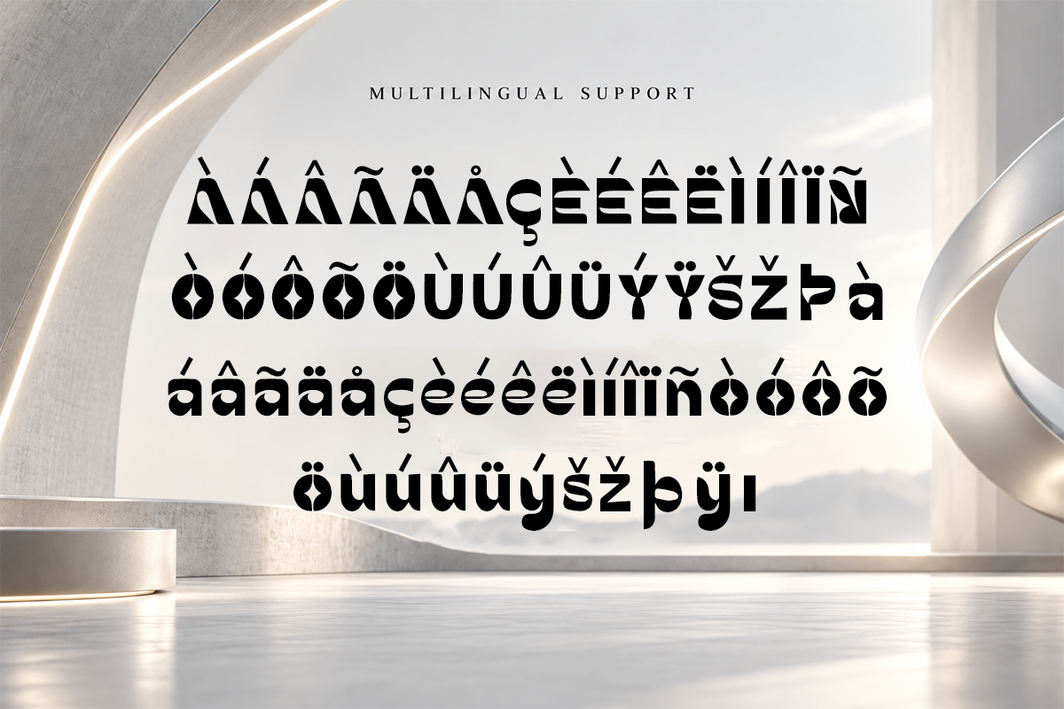 Kavion modern display font specimen preview 5
