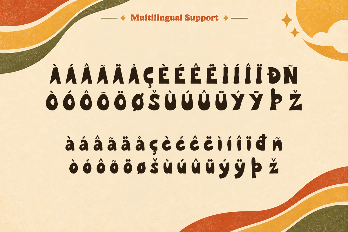 Paprico retro display font specimen preview 6