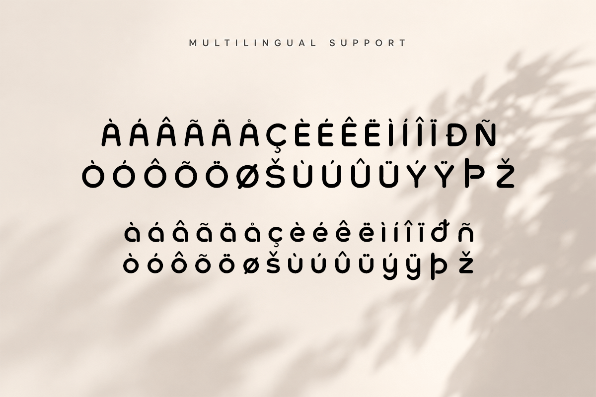 Mabello modern display font specimen preview 6
