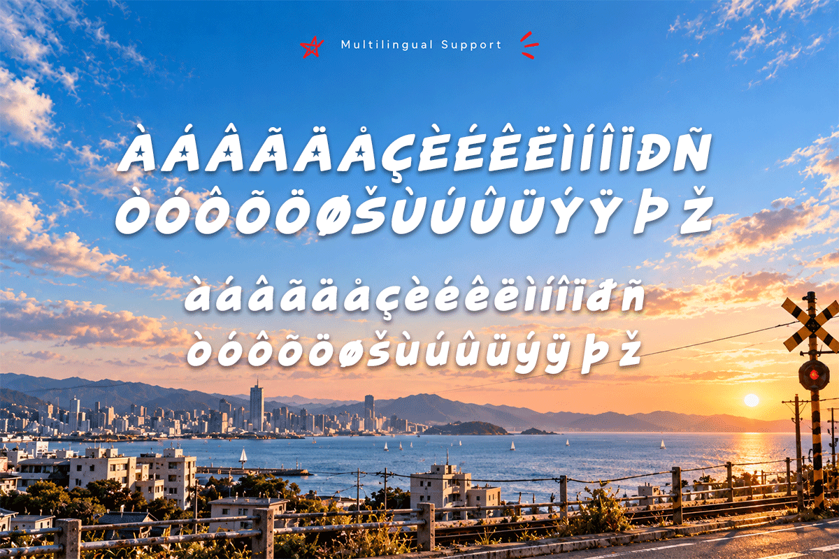 Yumekai modern display font specimen preview 6
